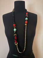Vintage Multi-Strand Beaded Statement Sautoir Necklace
