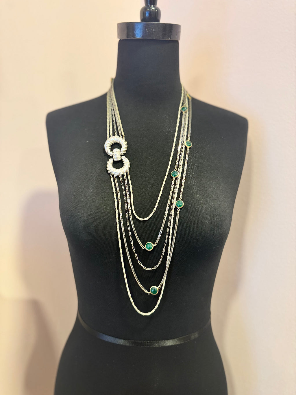 Vintage Pierre Cardin Multi-Strand Statement Necklace