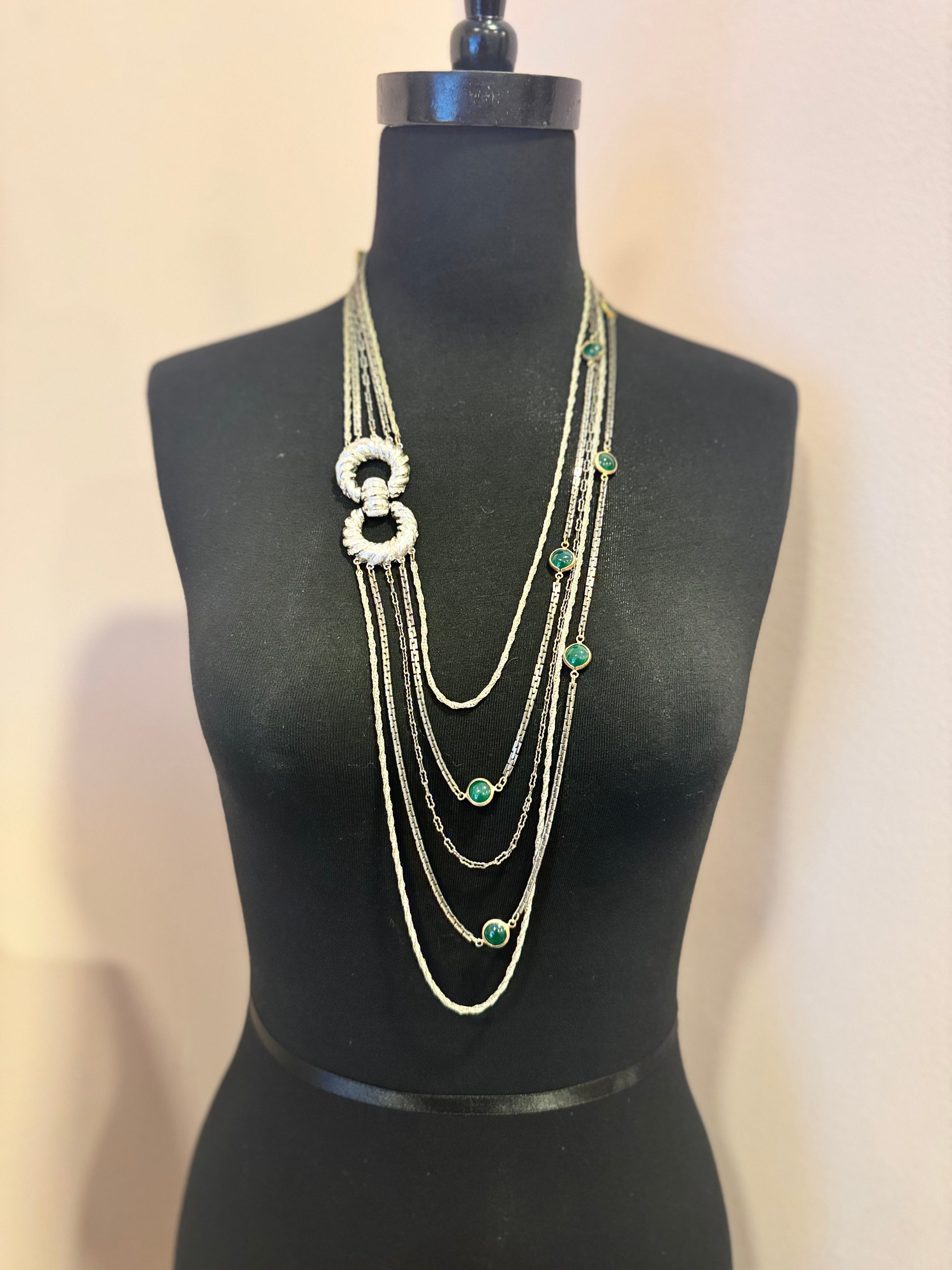 Vintage Pierre Cardin Multi-Strand Statement Necklace