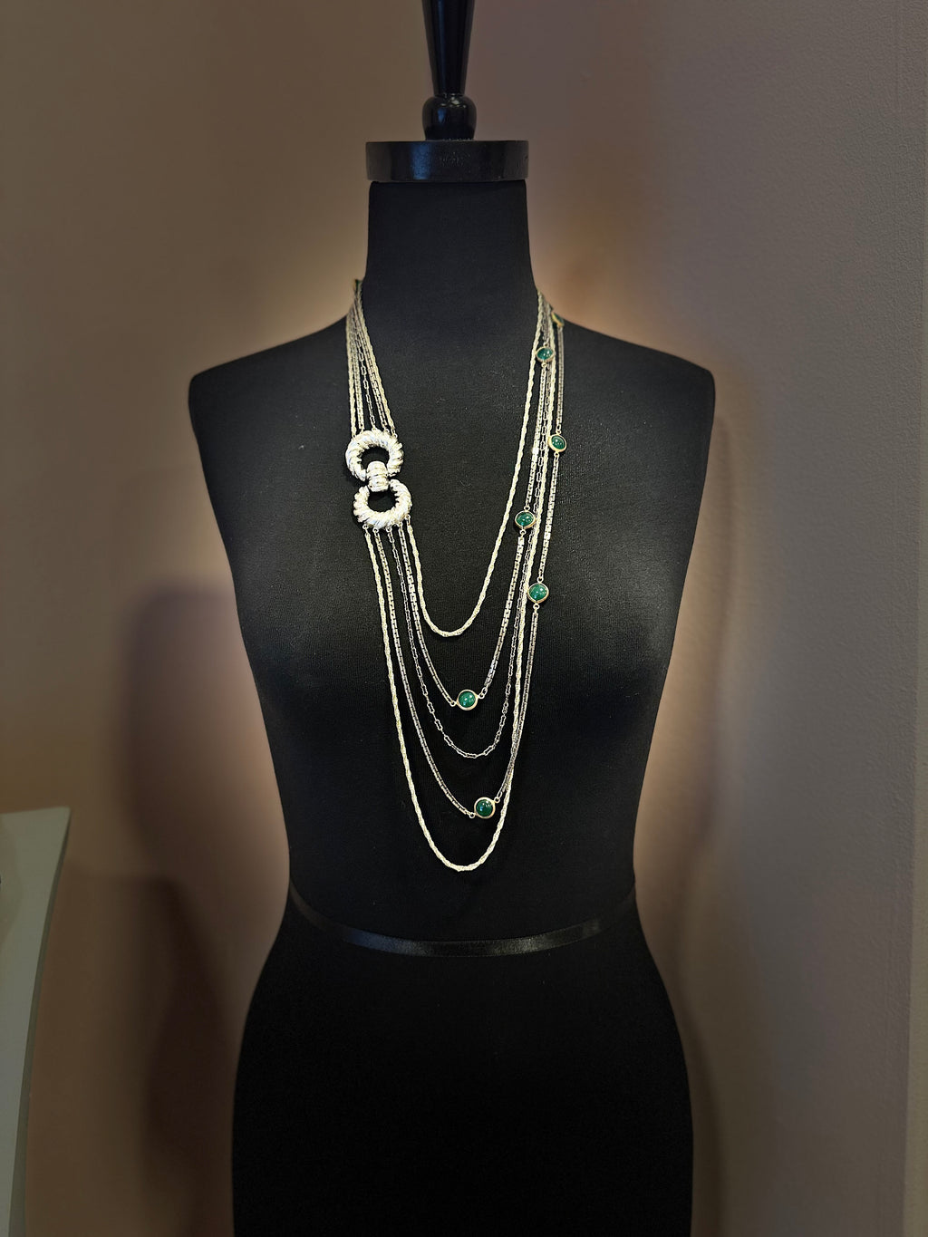 Vintage Pierre Cardin Multi-Strand Statement Necklace
