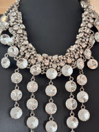 BluMarine Crystal Fringe Statement Necklace