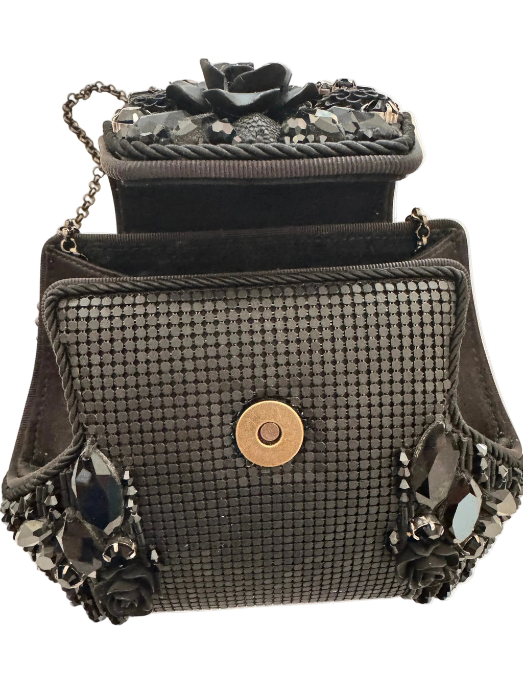 Vintage Rene Caovilla Jeweled Mesh Evening Bag