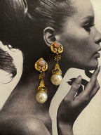 Vintage Gold Plated Dangle Earrings