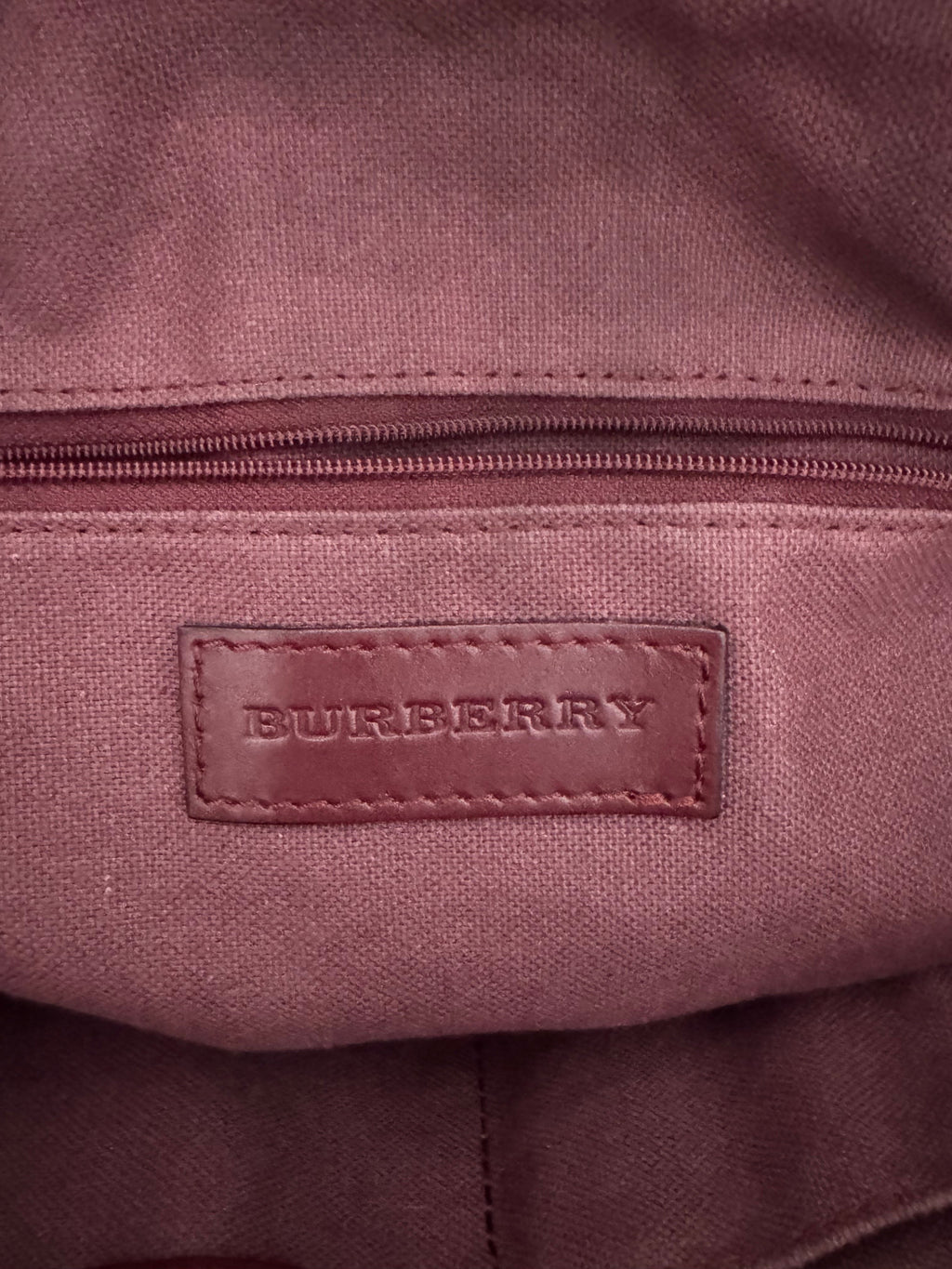 Burberry Brown Leather Haymarket Check Coated Canvas Top Handle Bag