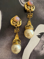 Vintage Gold Plated Dangle Earrings