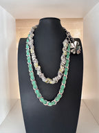 Chanel Signed Layered Clover Charm Necklace
