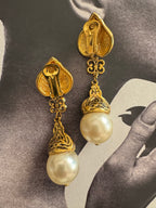 Vintage Gold Plated Dangle Earrings