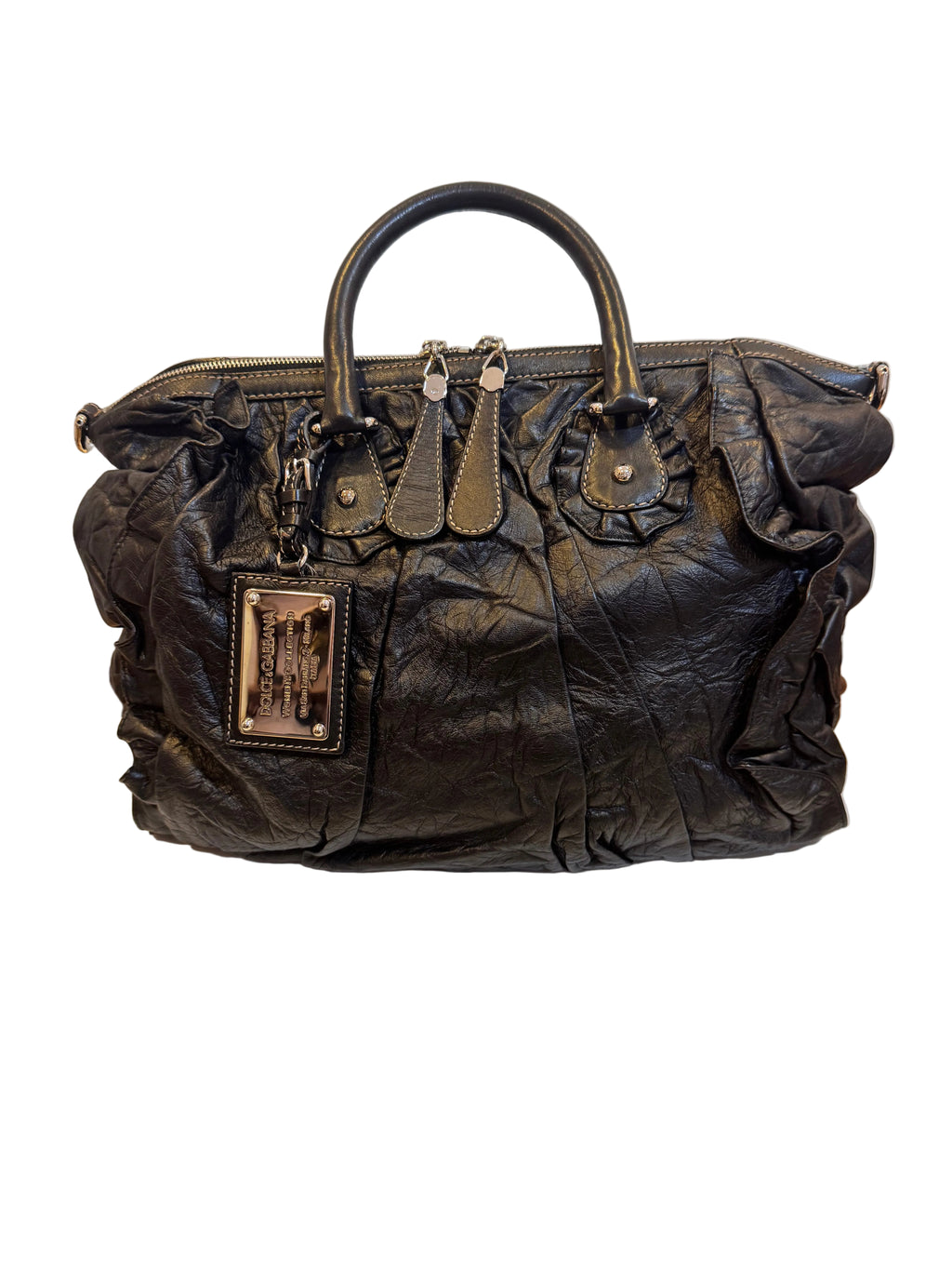 Dolce & Gabbana Miss Rouche Distressed Bag