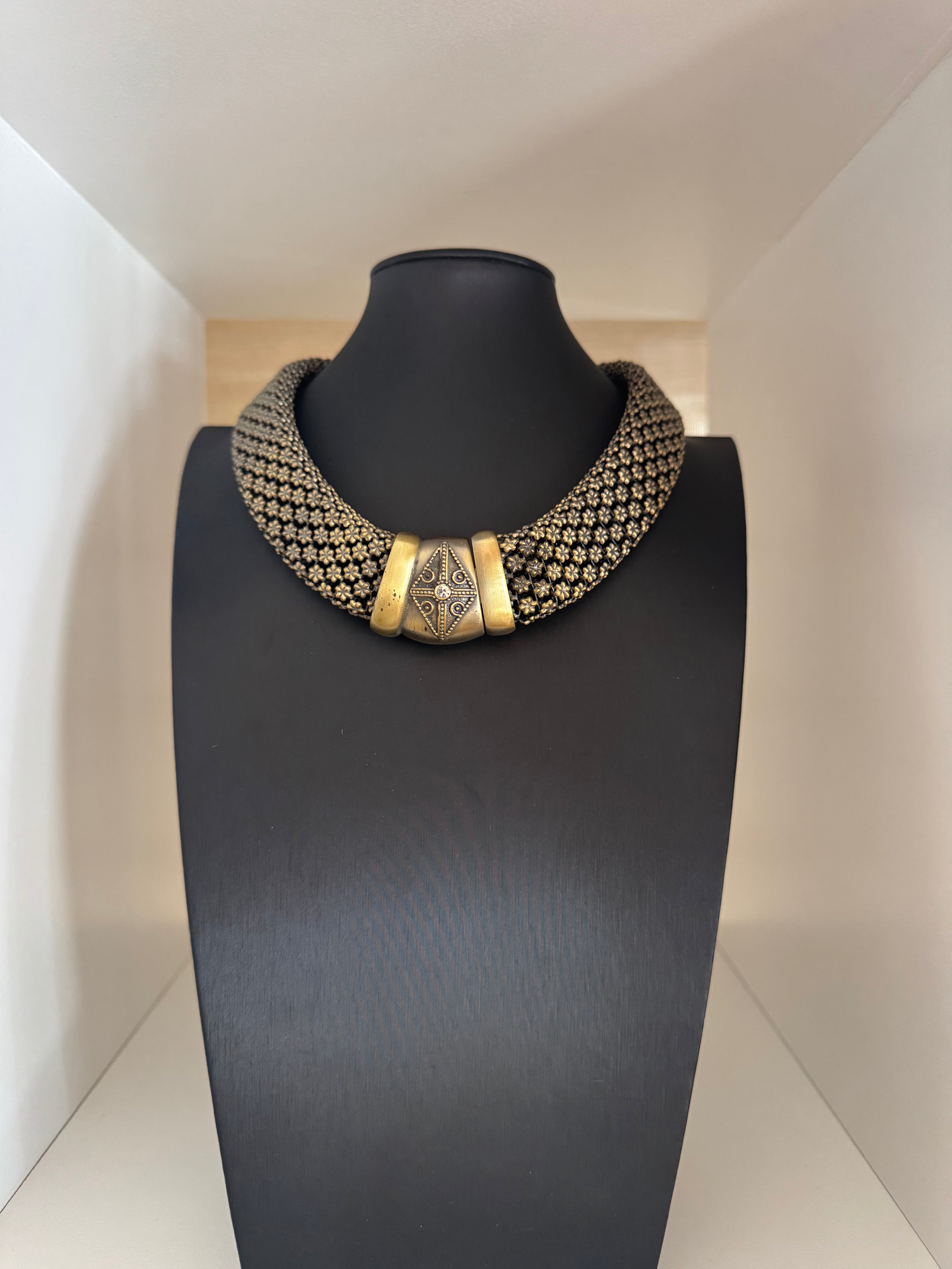 Medieval Revival Heraldic Collar Statement Necklace