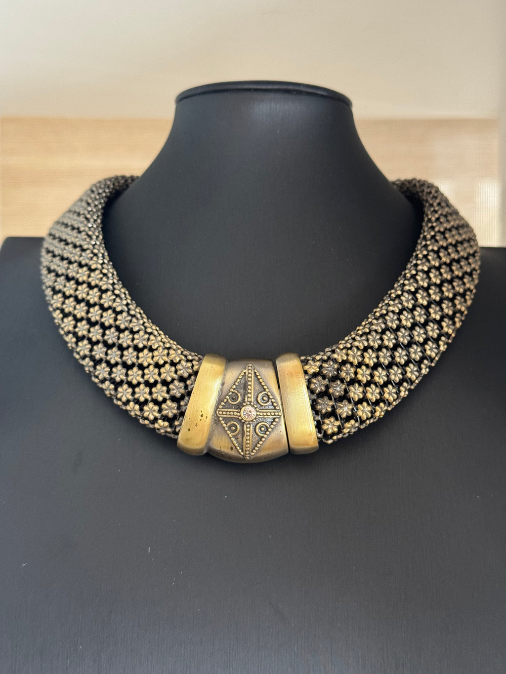 Medieval Revival Heraldic Collar Statement Necklace