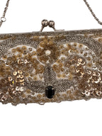 Vintage 1980s Sequin and Faux Pearl Party Bag