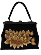 Vintage 1950s Floral Beaded Evening Bag