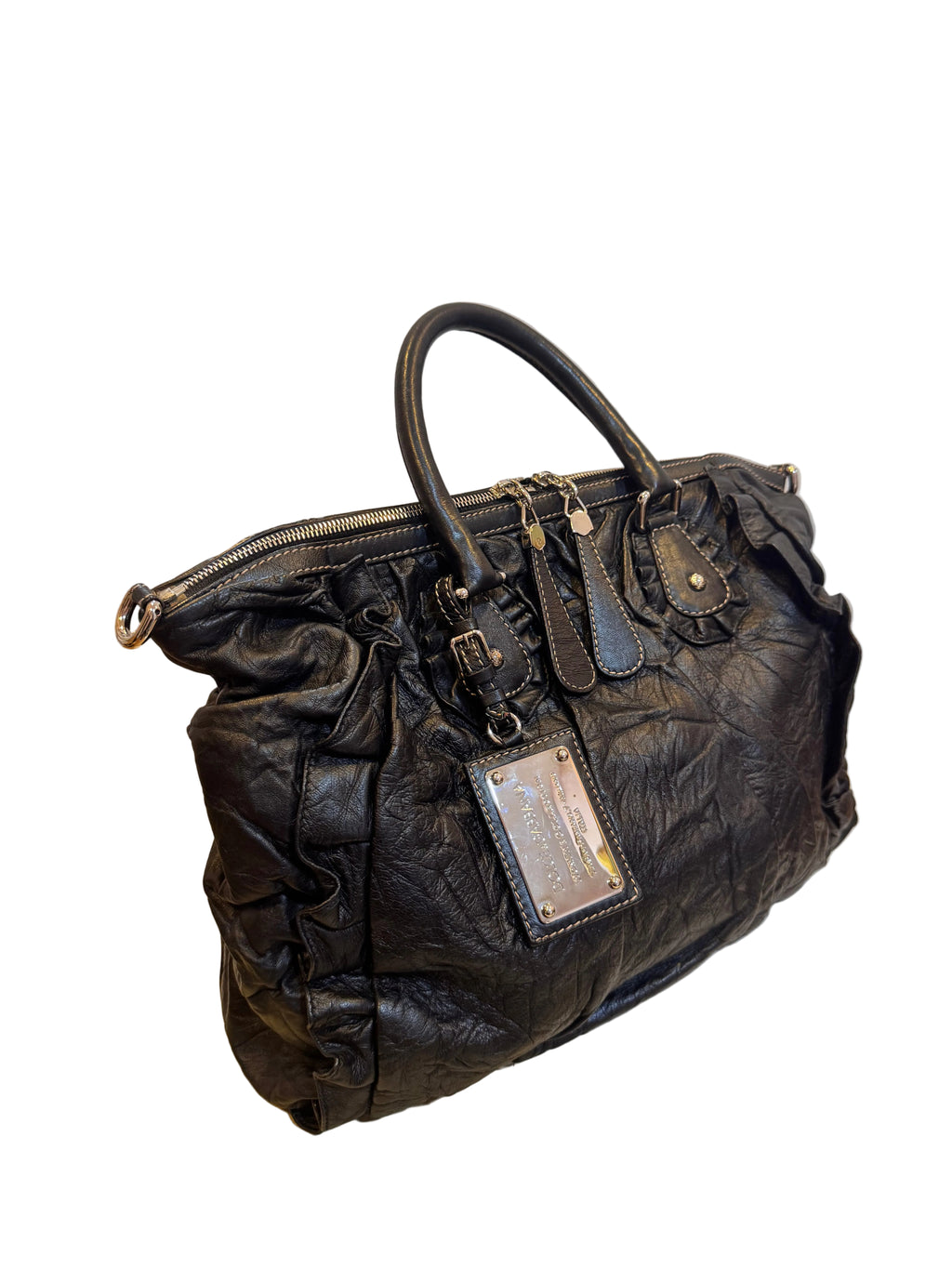 Dolce & Gabbana Miss Rouche Distressed Bag