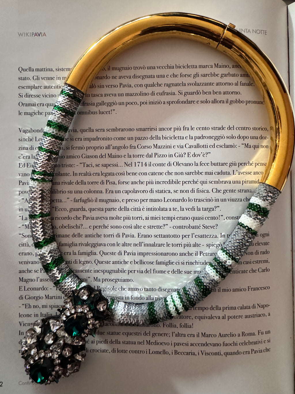 Shourouk Paris Crystal and Sequin Statement Necklace