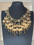 Levantine Coin Bib Necklace 1950s