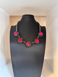 Vintage Victorian Revival Sterling Silver Crystal Necklace