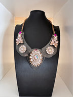 Vintage Signed Sarah Coventry Rhinestone Statement Necklace