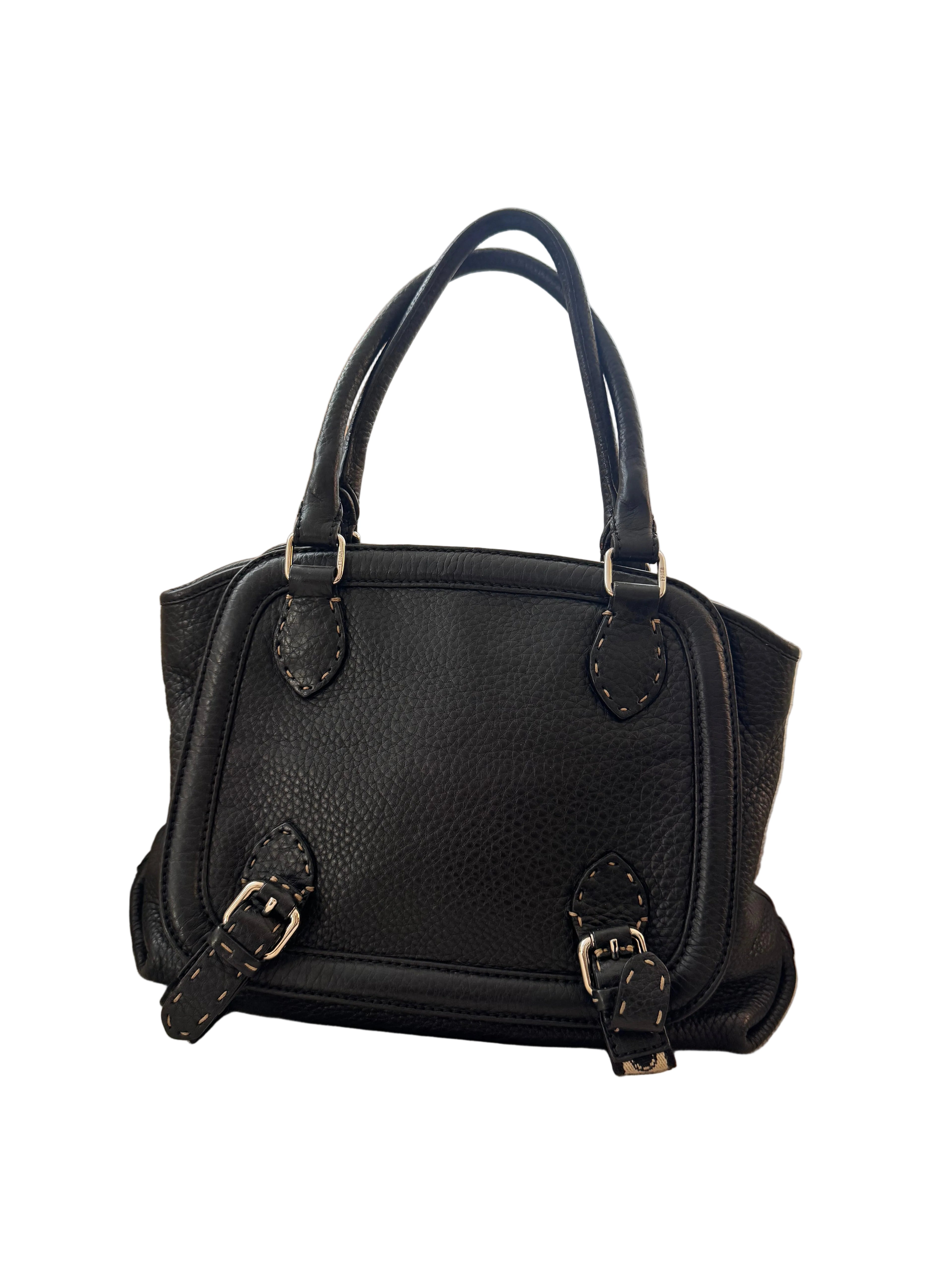 Fendi Selleria Leather Satchel Bag