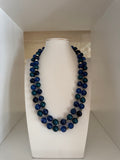 Blue Lapis Beaded Double Strand Necklace
