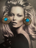 Vintage Turquoise Baroque Earrings