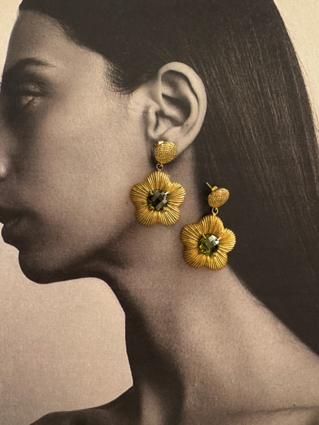 Vintage Floral Drop Earrings