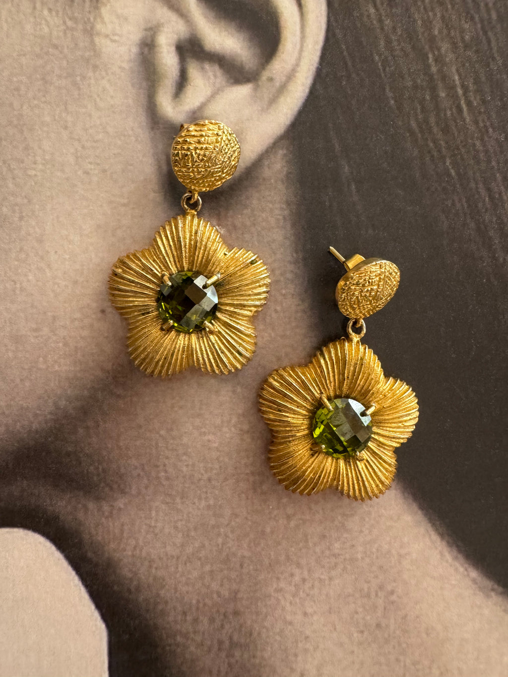 Vintage Floral Drop Earrings