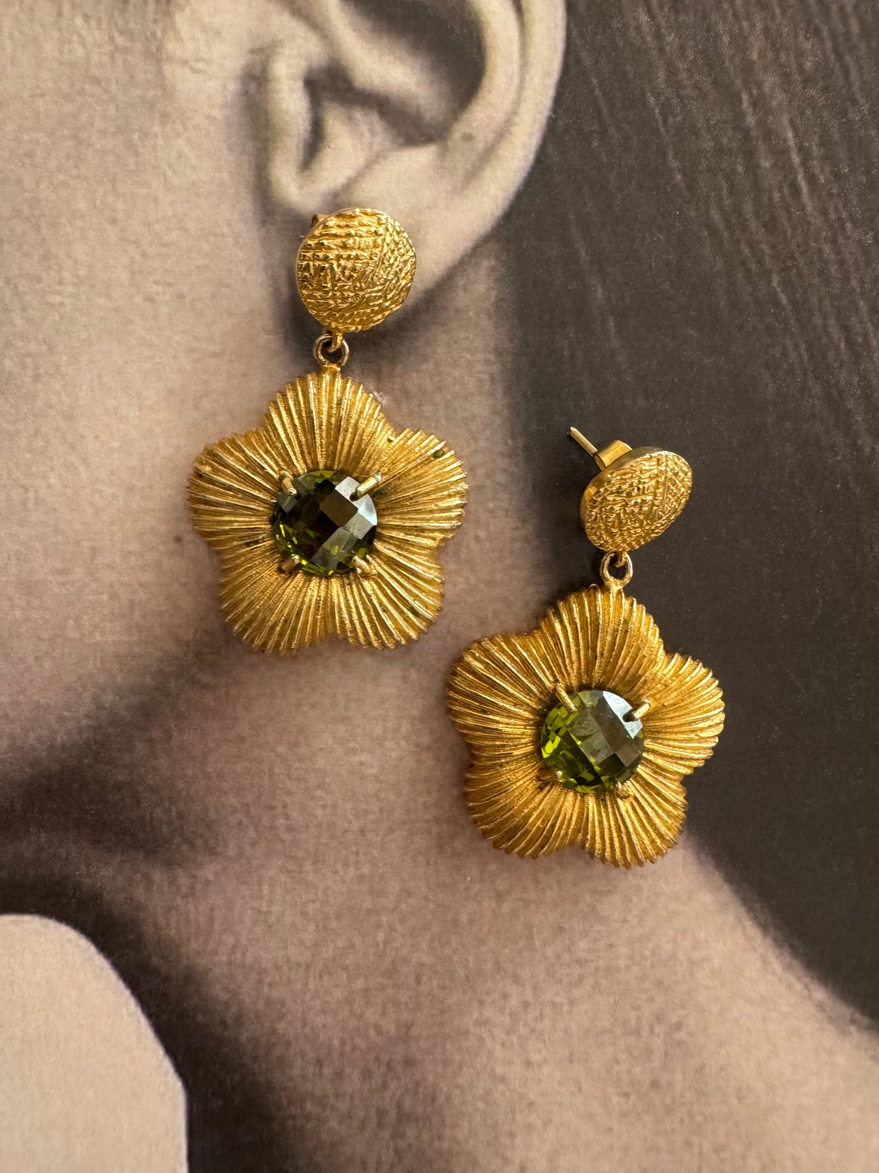 Vintage Floral Drop Earrings