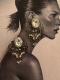 Vintage Victorian Revival Filigree Statement Earrings