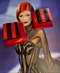Vintage Art Deco Geometric Red & Black Clip-On Earrings