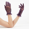 Vintage 1960s Sheer Purple Ruffle Gloves