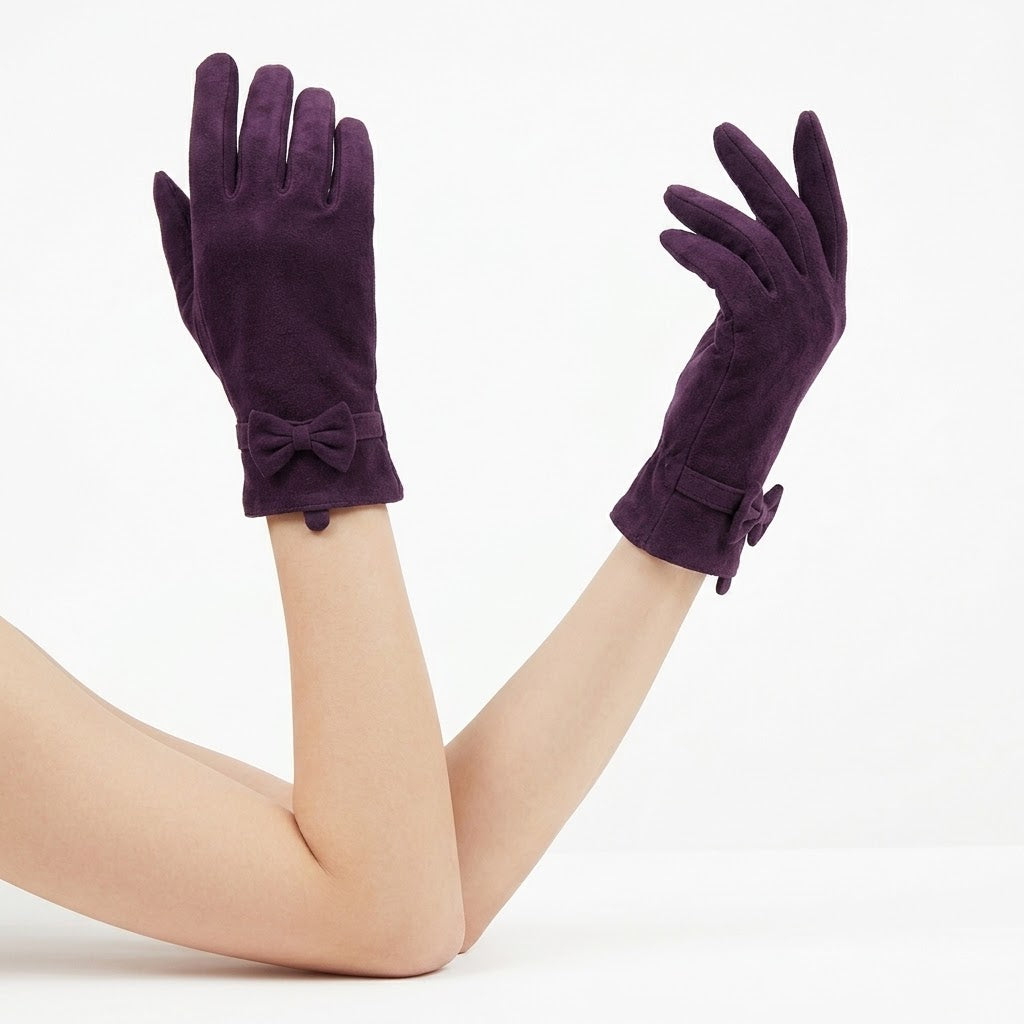 Vintage Pia Rossini Bow Detail Gloves